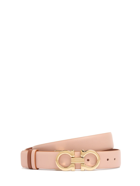 Ferragamo: 2.5cm Gancini reversible leather belt - women_0 | Luisa Via Roma