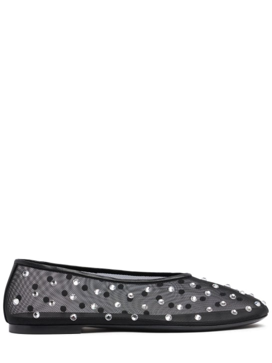 Khaite: Zapatos planos de malla con decoraciones 5mm - Negro - women_0 | Luisa Via Roma