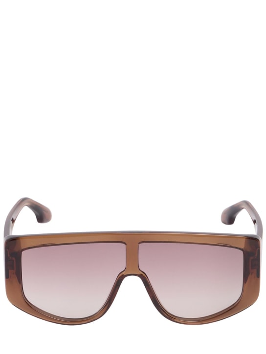 Victoria Beckham: Denim acetate sunglasses - Olive Green - women_0 | Luisa Via Roma