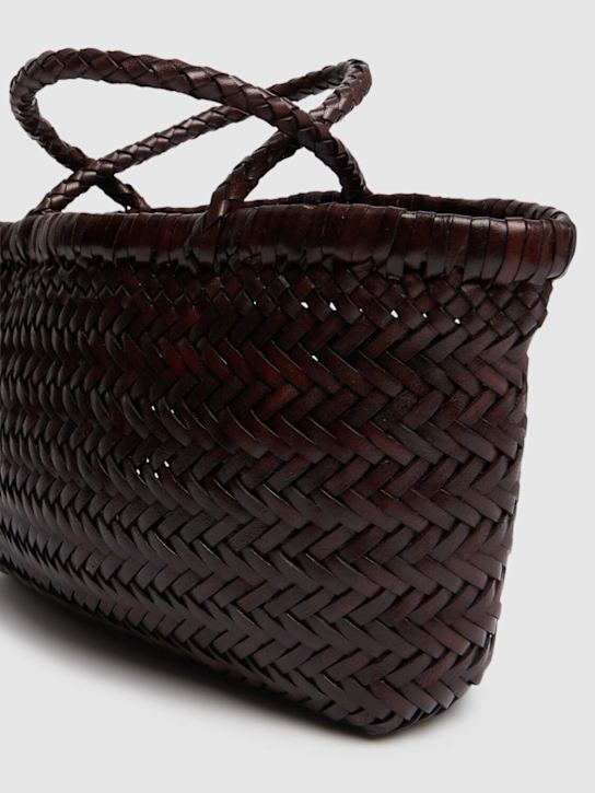 Dragon Diffusion: Mini Flat Gora leather basket bag - women_4 | Luisa Via Roma
