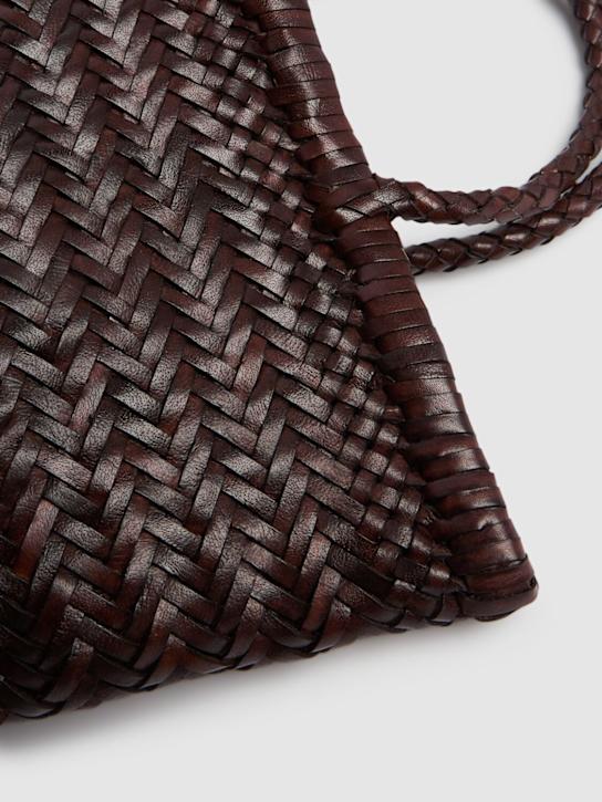 Dragon Diffusion: Mini Flat Gora leather basket bag - women_3 | Luisa Via Roma
