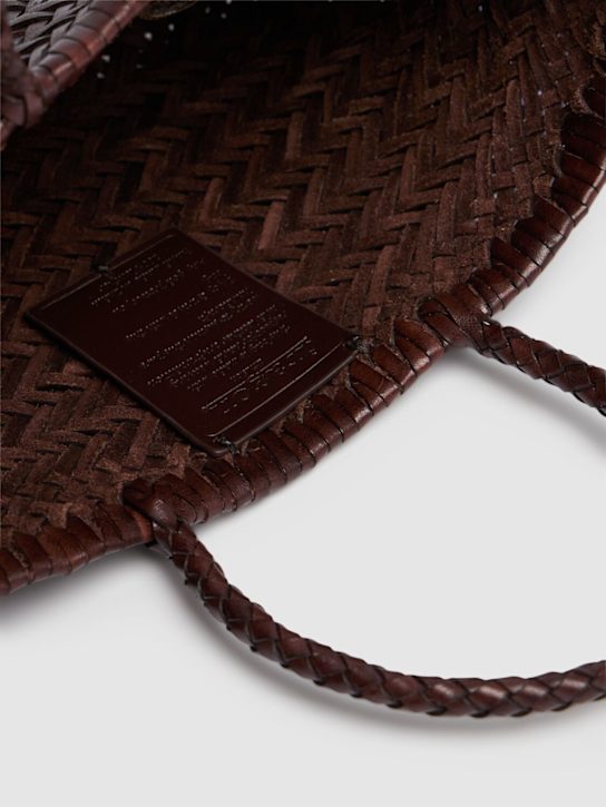 Dragon Diffusion: Mini Flat Gora leather basket bag - women_5 | Luisa Via Roma