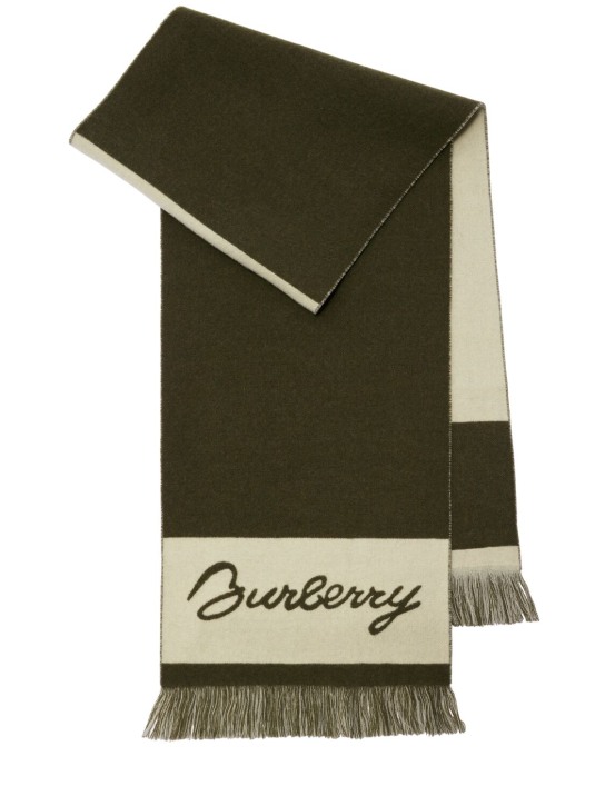Burberry: Blot Strip Knight Fb cashmere scarf - Loch - women_0 | Luisa Via Roma