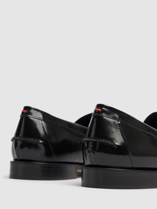Aeyde: 15mm Oscar Polido leather loafers - women_3 | Luisa Via Roma