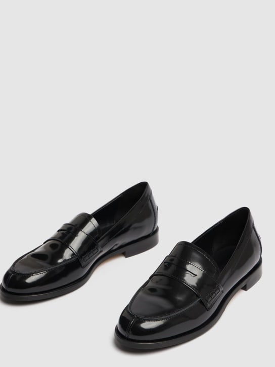 Aeyde: 15mm Oscar Polido leather loafers - women_2 | Luisa Via Roma