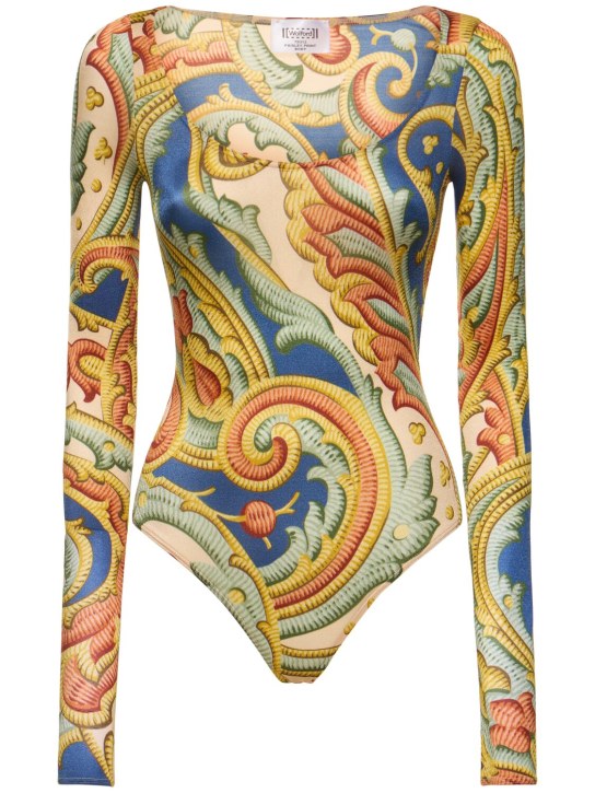 Wolford: Wolford x Etro ornate patterned bodysuit - women_0 | Luisa Via Roma