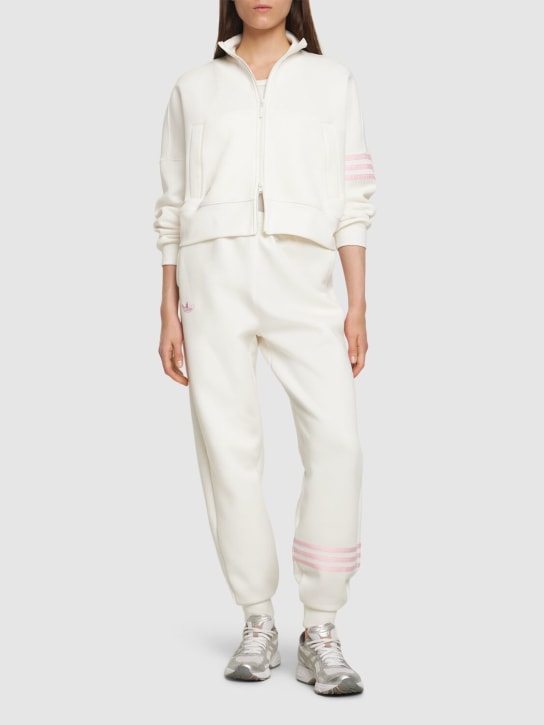 adidas Originals: Veste de survêtement à rayures - Blanc - women_1 | Luisa Via Roma
