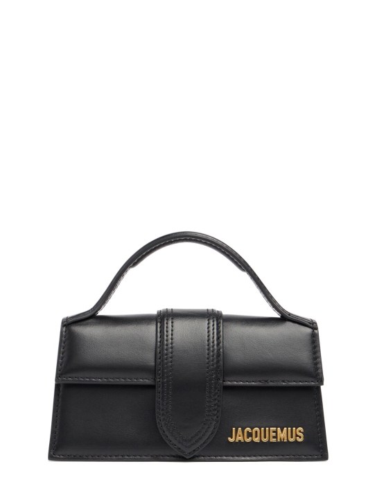 Jacquemus: Le Bambino leather top handle bag - Siyah - women_0 | Luisa Via Roma