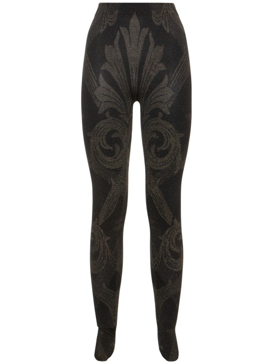 Wolford: Wolford x Etro shiny jacquard tights - women_0 | Luisa Via Roma