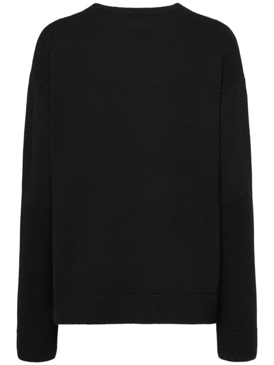 'S Max Mara: Kassel logo knit crewneck sweater - women_1 | Luisa Via Roma