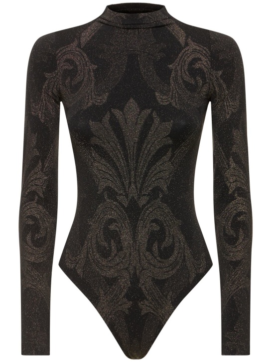 Wolford: Wolford x Etro shiny jacquard bodysuit - women_0 | Luisa Via Roma
