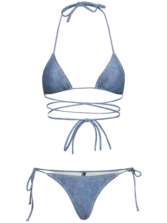 Rotate: Reina Olga Miami triangle bikini - Blue - women_0 | Luisa Via Roma