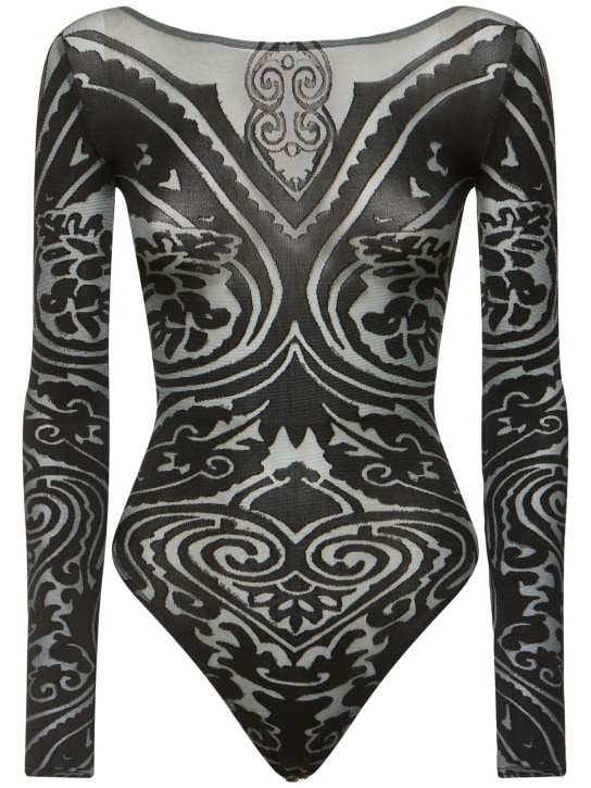 Wolford: Wolford x Etro high-contrast bodysuit - women_0 | Luisa Via Roma