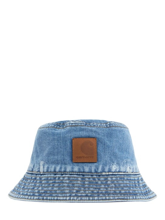 Carhartt WIP: Maitland Stamp organic cotton bucket hat - Bleached Blue - women_0 | Luisa Via Roma