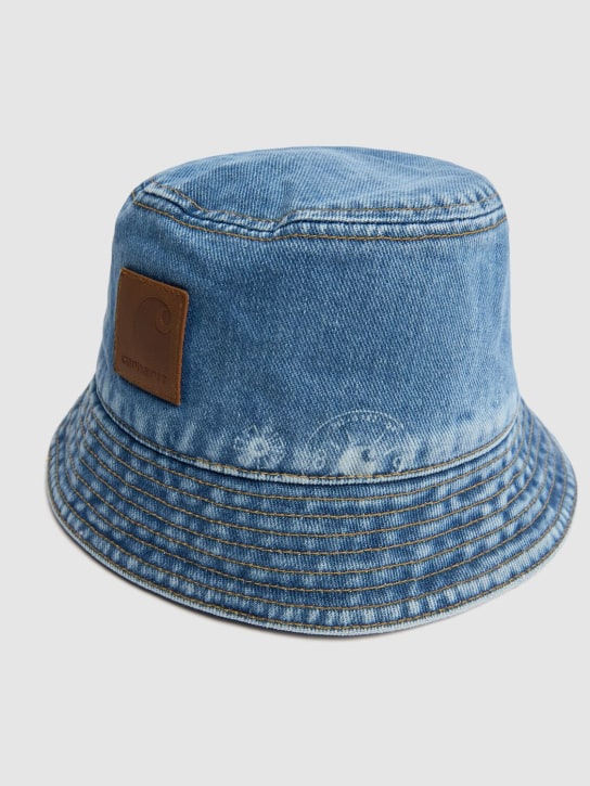 Carhartt WIP: Maitland Stamp organic cotton bucket hat - Bleached Blue - men_1 | Luisa Via Roma