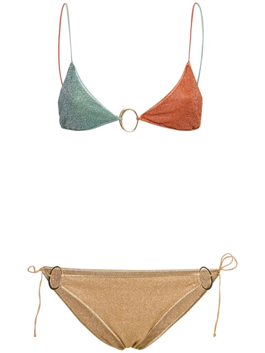 Oséree Swimwear: Lumiere金银丝三角形比基尼套装 - 多色 - women_0 | Luisa Via Roma