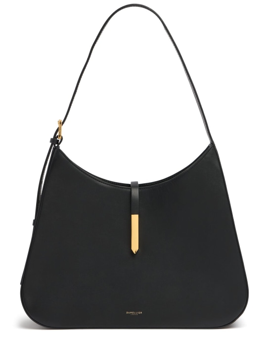 DeMellier: Large Tokyo smooth leather shoulder bag - Siyah - women_0 | Luisa Via Roma