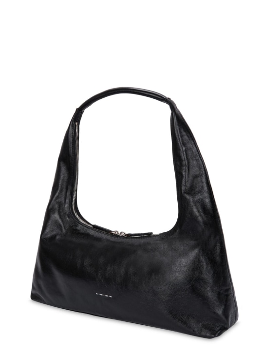 Marge Sherwood: Hobo glossy leather shoulder bag - Black - women_1 | Luisa Via Roma