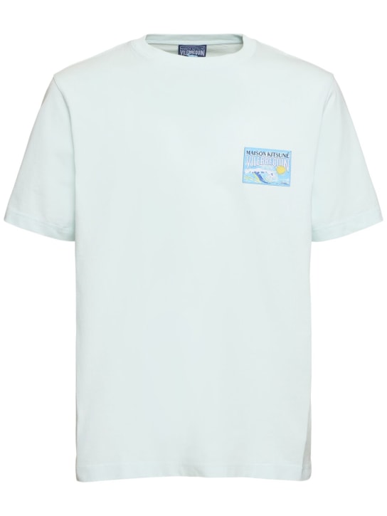 VILEBREQUIN: Camiseta de algodón orgánico - Verde Pálido - men_0 | Luisa Via Roma