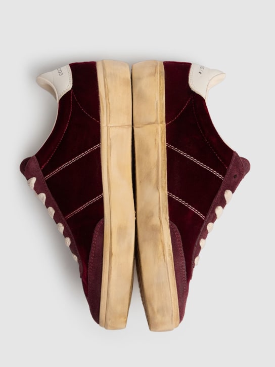 Golden Goose: 20毫米Soul Star皮革运动鞋 - Bordeaux/Milk - women_2 | Luisa Via Roma