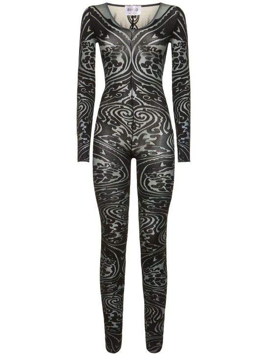 Wolford: Wolford x Etro high-contrast catsuit - women_0 | Luisa Via Roma