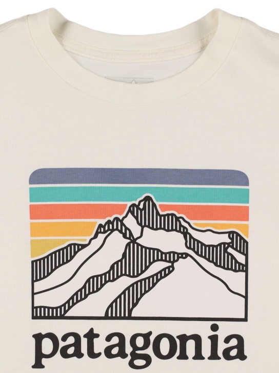 Patagonia: T-shirt en coton biologique imprimé - Blanc Cassé - kids-boys_1 | Luisa Via Roma