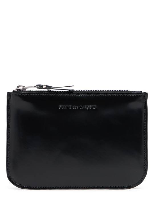 Comme des Garçons Wallet: Brieftasche aus Leder mit Spiegel - Silber - men_0 | Luisa Via Roma