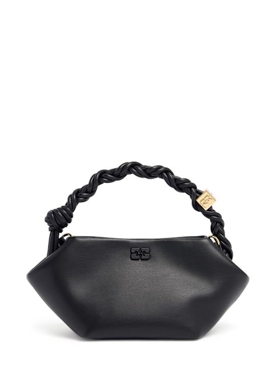 GANNI: Mini Bou recycled leather top handle bag - women_0 | Luisa Via Roma