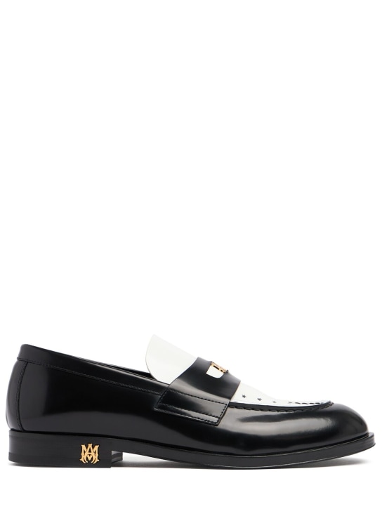 Amiri: MA leather loafers - Siyah/Beyaz - men_0 | Luisa Via Roma