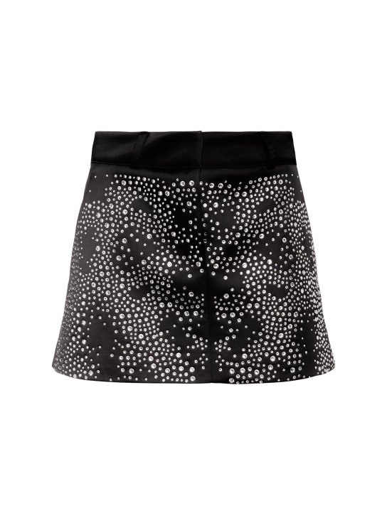 Giuseppe Di Morabito: Embellished mini skirt - Siyah/Gümüş - women_0 | Luisa Via Roma