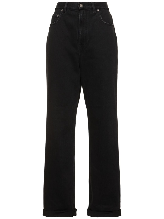 Golden Goose: Golden Kim one washed jeans - Black - women_0 | Luisa Via Roma