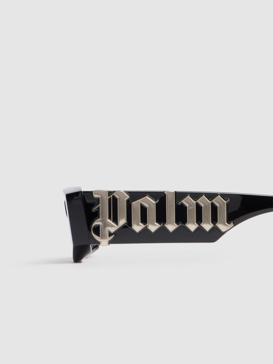 Palm Angels: Angel squared acetate sunglasses - Black/Grey - men_1 | Luisa Via Roma