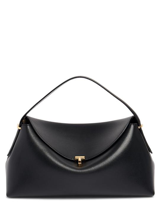 Toteme: T-Lock palmellata leather top handle bag - women_0 | Luisa Via Roma