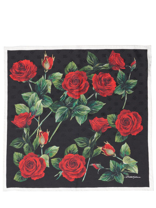 Dolce&Gabbana: Printed silk jacquard scarf - women_0 | Luisa Via Roma