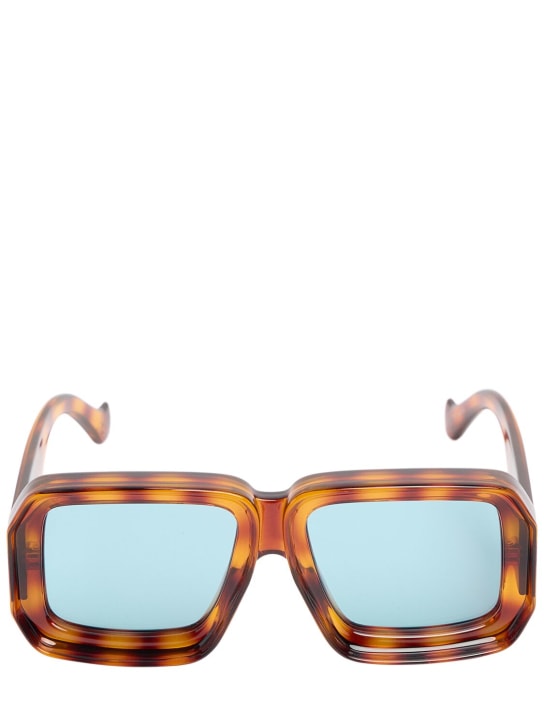 Loewe: Paula's Dive In mask acetate sunglasses - Havana/Blue - women_0 | Luisa Via Roma