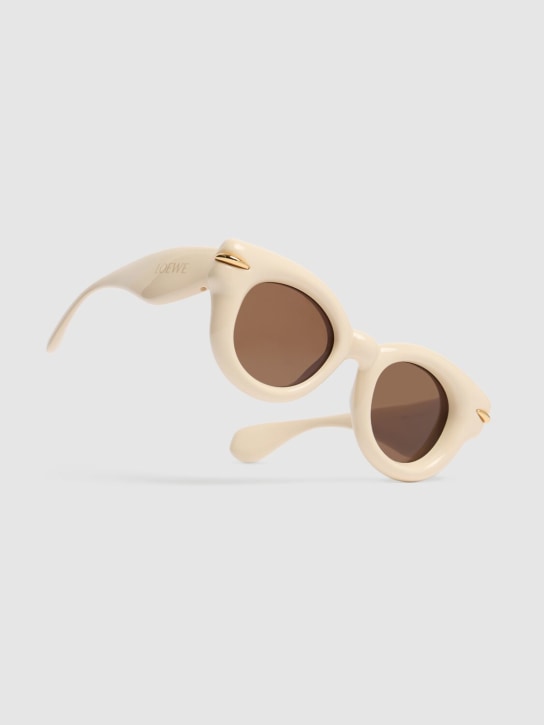 Loewe: Inflated round sunglasses - Cream - men_1 | Luisa Via Roma