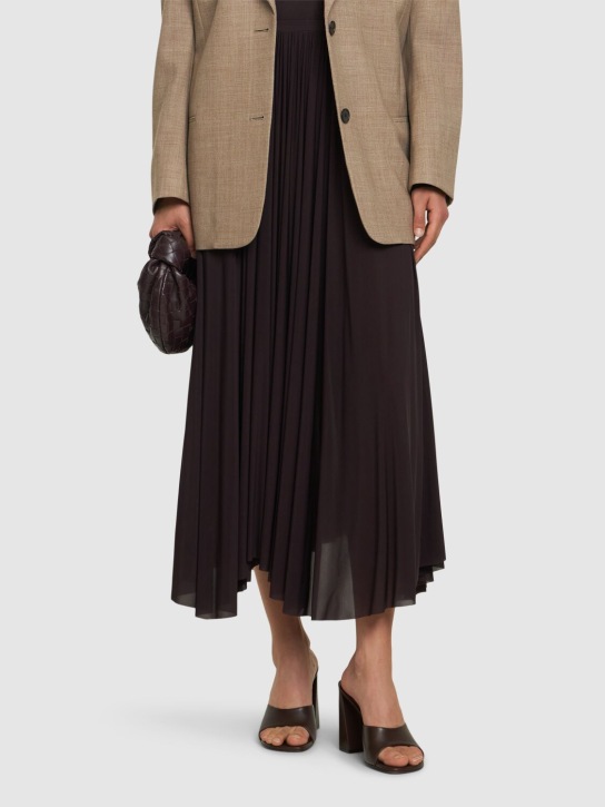 Amina Muaddi: 95mm Brigitte leather mules - women_1 | Luisa Via Roma