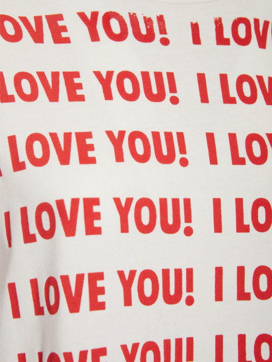 Blumarine: T-shirt in jersey stampato - Bianco/Rosso - women_4 | Luisa Via Roma
