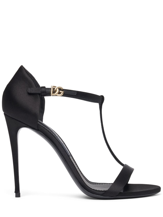 Dolce&Gabbana: 105mm Keira satin sandals - women_0 | Luisa Via Roma