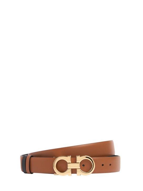 Ferragamo: 2.5cm Gancini reversible leather belt - women_0 | Luisa Via Roma