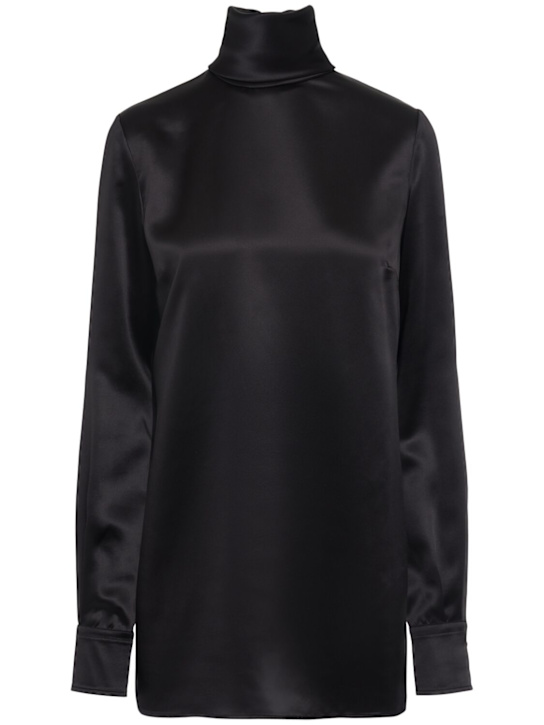Dolce&Gabbana: Silk satin shirt - women_0 | Luisa Via Roma