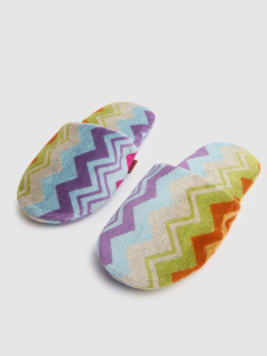 Missoni Home: Giacomo soft terry slippers - Multicolor - ecraft_1 | Luisa Via Roma