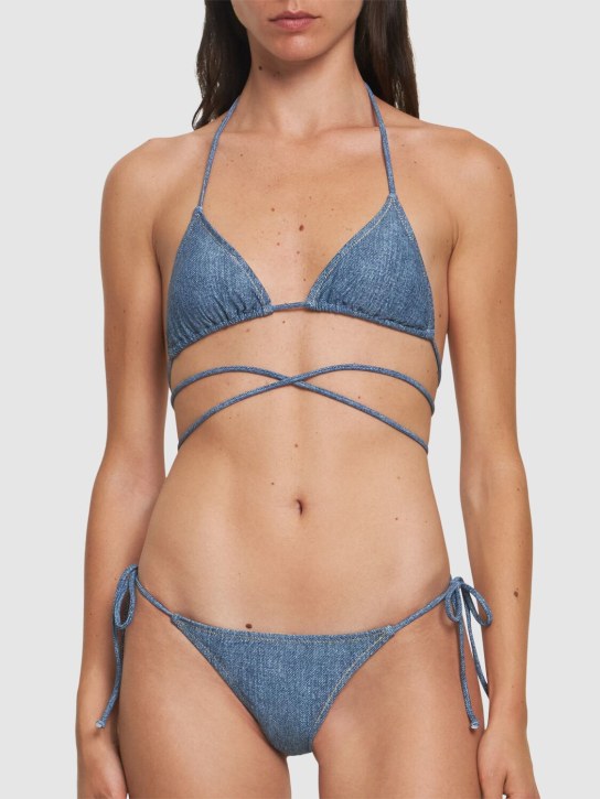 Rotate: Reina Olga Miami triangle bikini - Blue - women_1 | Luisa Via Roma