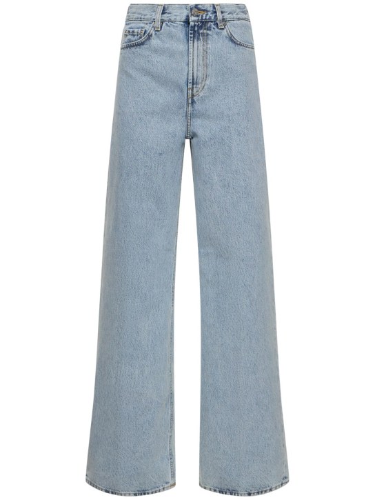 Toteme: Organic denim wide jeans - Mavi - women_0 | Luisa Via Roma