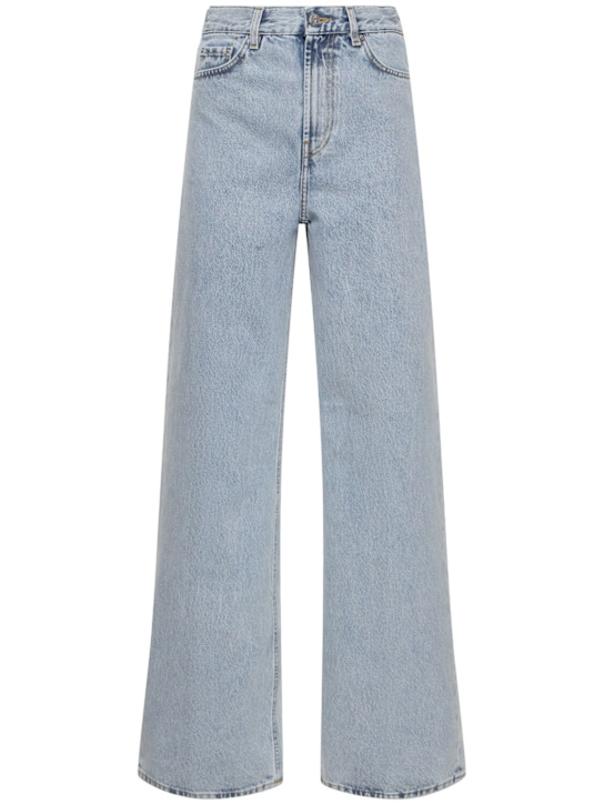 Toteme: Organic denim wide jeans - Blue - women_0 | Luisa Via Roma