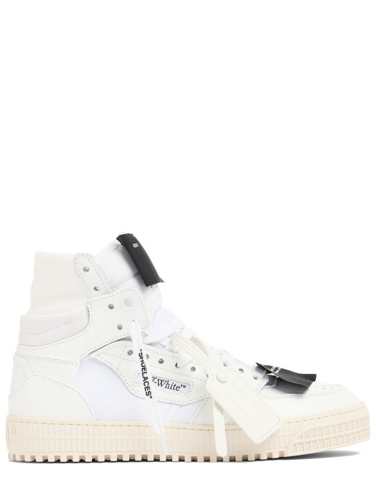 Off-White: 20mm 3.0 Off Court leather sneakers - Beyaz - women_0 | Luisa Via Roma