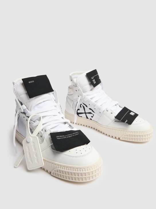 Off-White: Sneakers en cuir 3.0 Off Court 20 mm - Blanc - women_1 | Luisa Via Roma