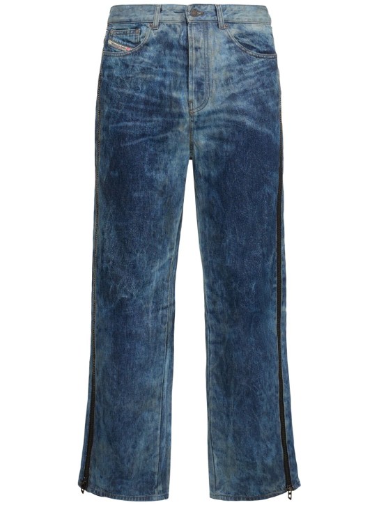 Diesel: D-Rise midwaist straight leg denim jeans - Blue - men_0 | Luisa Via Roma