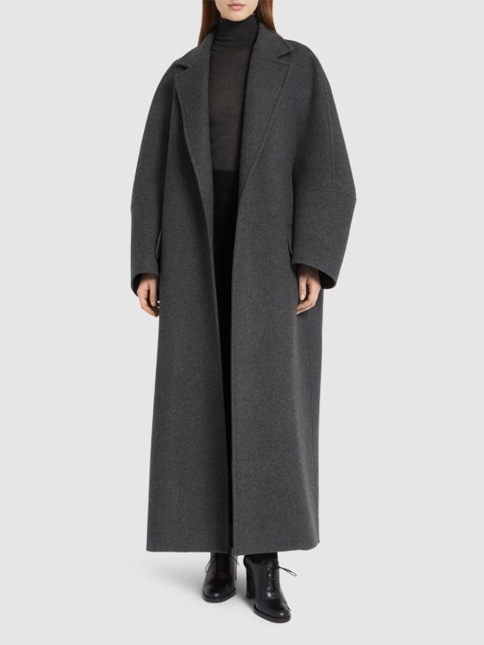 Max Mara: Asburgo wool & cashmere long coat - Grey - women_1 | Luisa Via Roma
