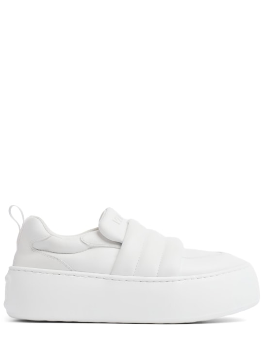 Roger Vivier: Niedrige Sneakers aus Leder „Puffy“ - Weiß - women_0 | Luisa Via Roma